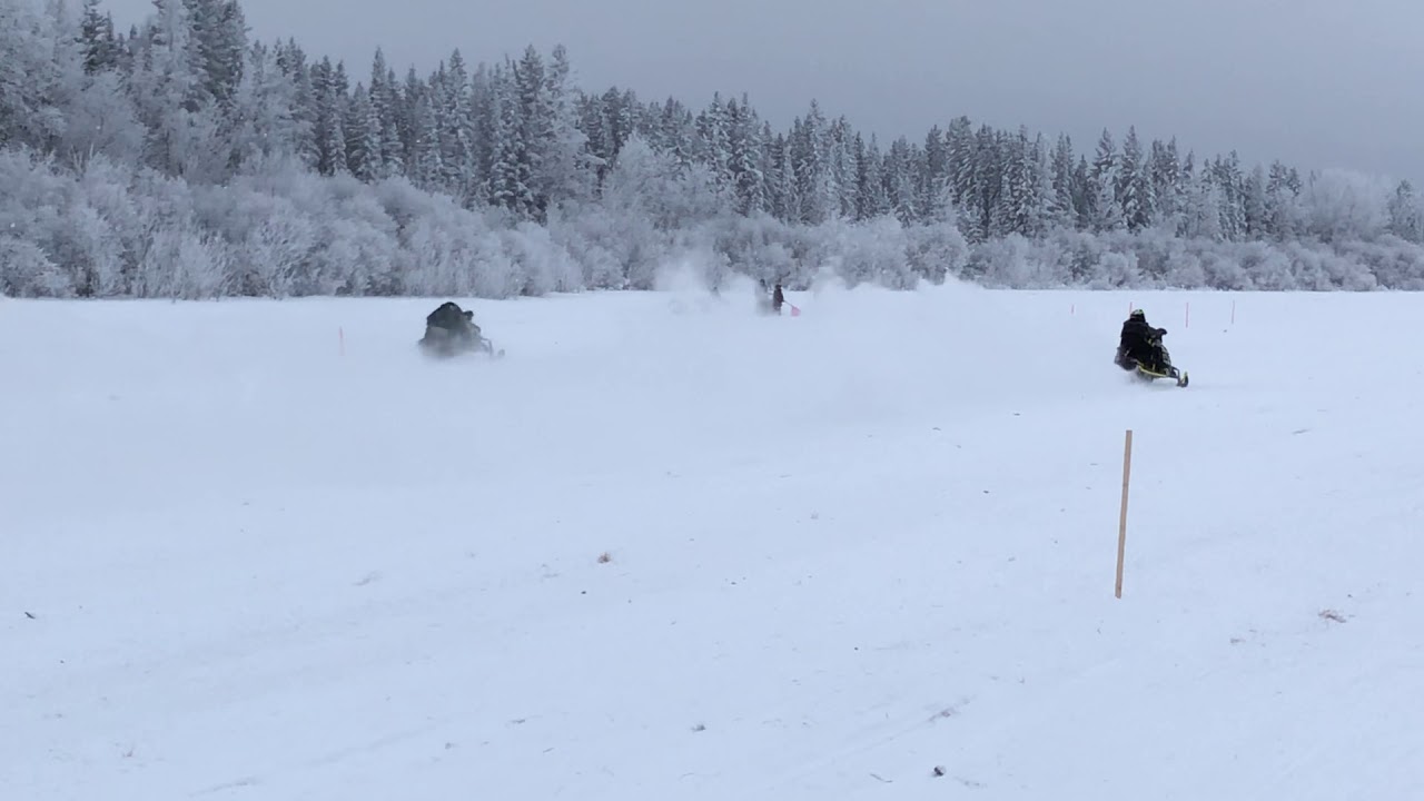 Snowmobile Drag Races 2020 Fox Lake, Alberta YouTube