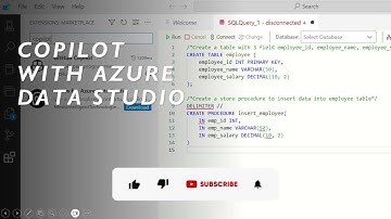 GitHub Copilot with Azure Data Studio