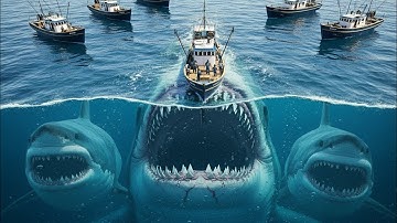 Megalodon and Sharks Attack Fishermen — Epic Ocean Nightmare!