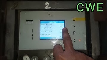 Atlas copco  air compressor load unload pressure setting.minimum and maximum pressure setting