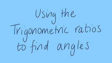 Using the trigonometric ratios to find angles | Year 10 Trigonometry