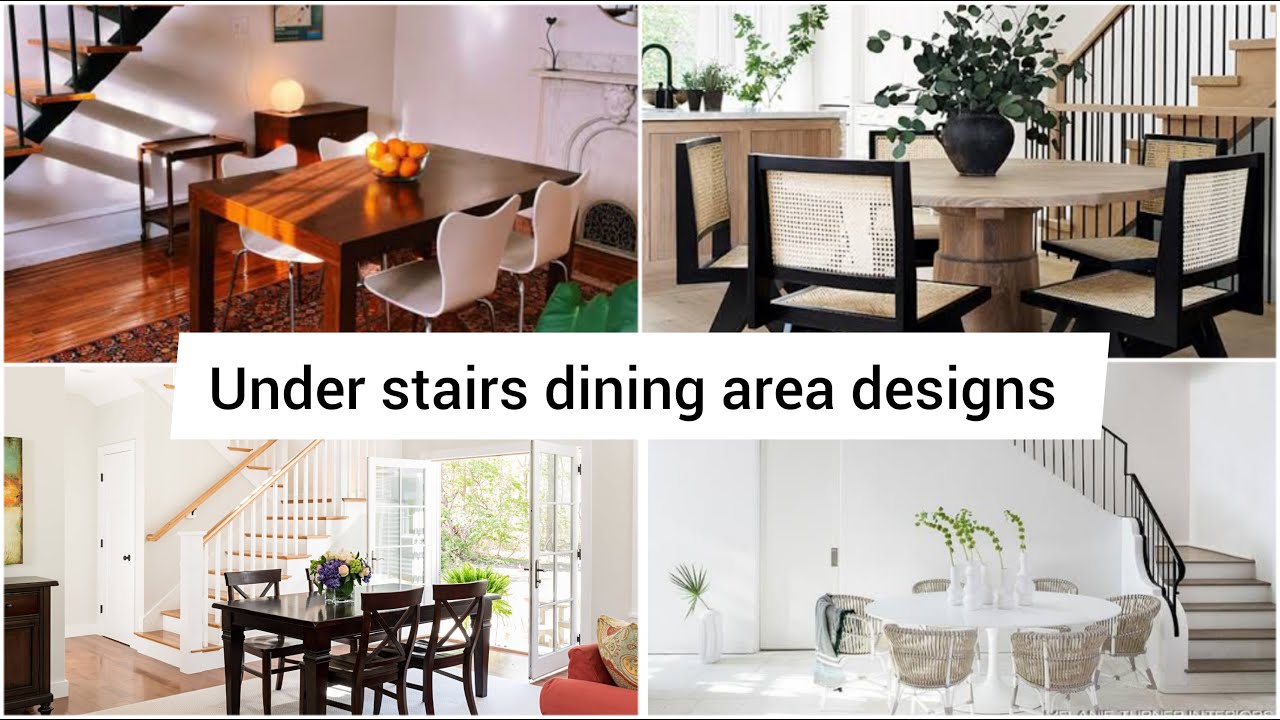 Under stairs dining area designs dining room under staircase dining