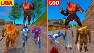 rope Hero vice town City attack in Lava God monster|Lava God come  voice town City screenshot 4