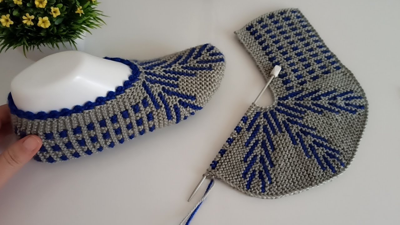 KILÇIK MODEL BAYAN PATİĞİ YAPILIŞI (iki şiş çeyizlik patik modelleri )