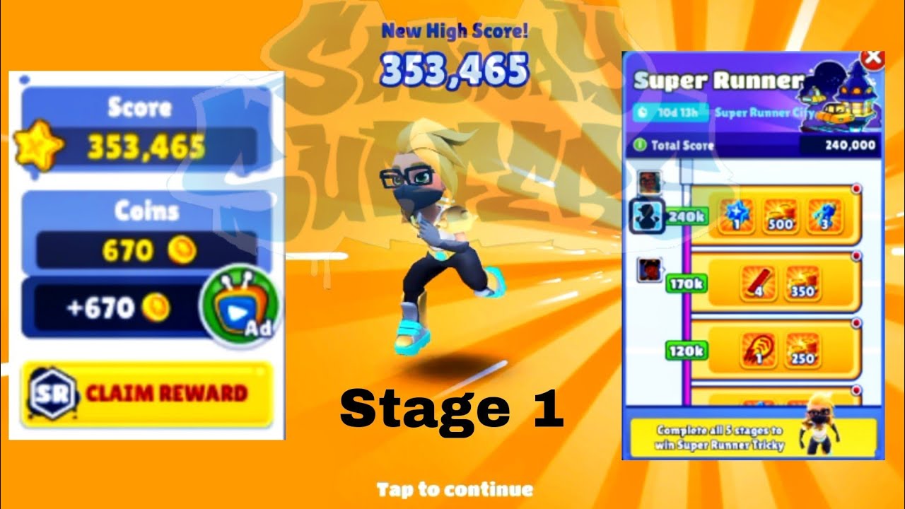 Score (x38-) in 04:25.492 by SoAaron - Subway Surfers - Speedrun