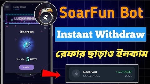 Instant Payment Bot || SoarFun Trading Bot || Refer and Earn | Instant withdraw