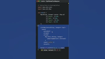 Sort and Extract Top N Map Entries 🔝 #java #javatips #codingbytes #shorts
