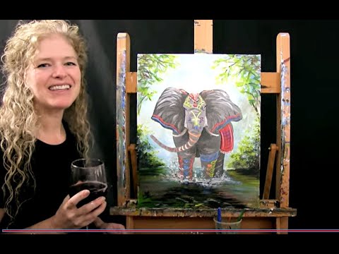 COLORFUL ELEPHANT PAINT & SIP KIT