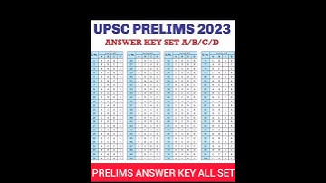 upsc prelims answer key 2023|upsc pre answer key set A/B/C/D|IAS exam prelims answer keys|