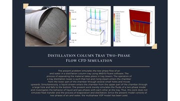 ANSYS FLUENT Training : Distillation Column Tray Two-Phase Flow CFD Simulation