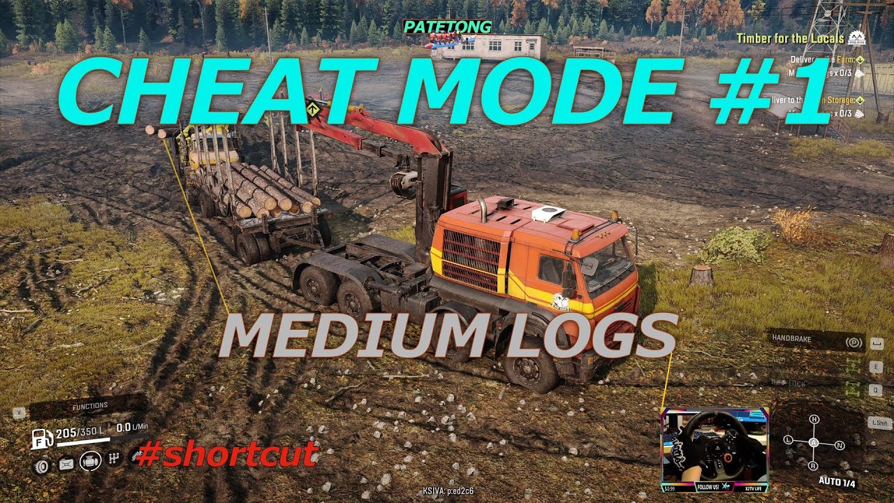 Cheatmode Snowrunner Medium Logs How to shortcut save Travel time