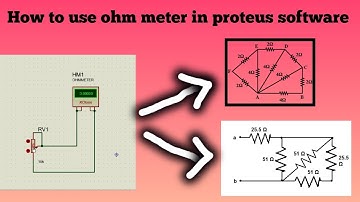 how to use the Ohm meter in proteus software