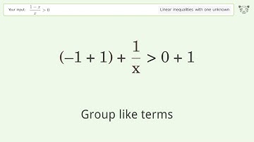 Solving Linear Inequalities: (1-x)/x is Greater Than 0