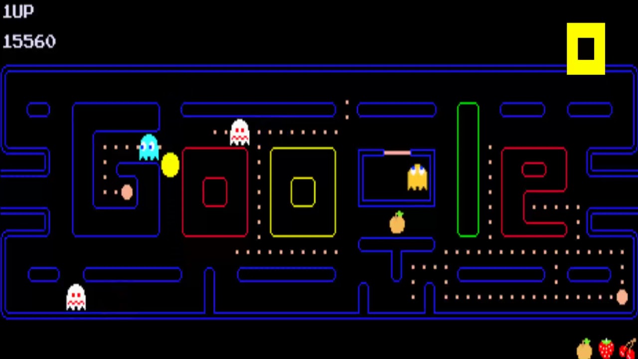 Play Pacman Game by Google - elgooG