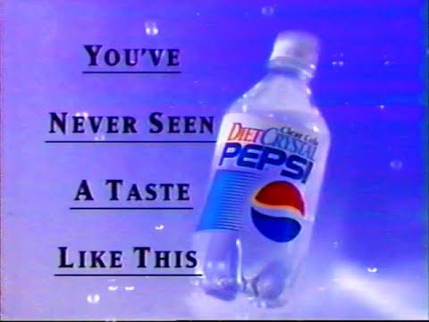 pepsi crystal diet 1993 commercial