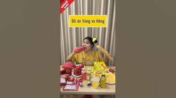 Andee Xoài ăn đồ ăn màu VÀNG vs ĐỎ - Màu nào nhiều đồ ngon hơn?#lioleoshorts #shorts