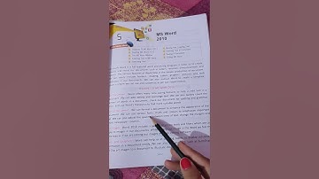 Class-3 Computer 🖥️ Chapter-5 MS WORD 2010