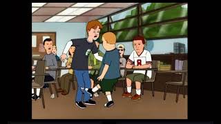 Bobby Hill kicking everyone in the nuts