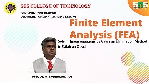 Solving linear equations by Gaussian Elimination Method in Scilab on Cloud Example