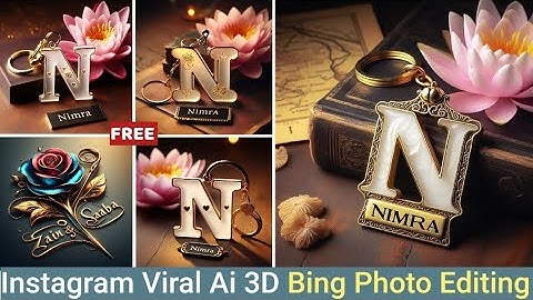 New Trending Name Letter Ai Photo Editing |Viral Name Dpz 3D Images |Bing Image Genrator