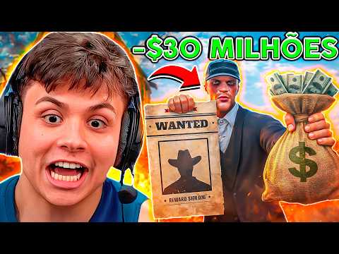 PAGUEI $30 MILHÕES pra pegar o PROCURADO 😱 GTA RP (Paulinho o LOKO)