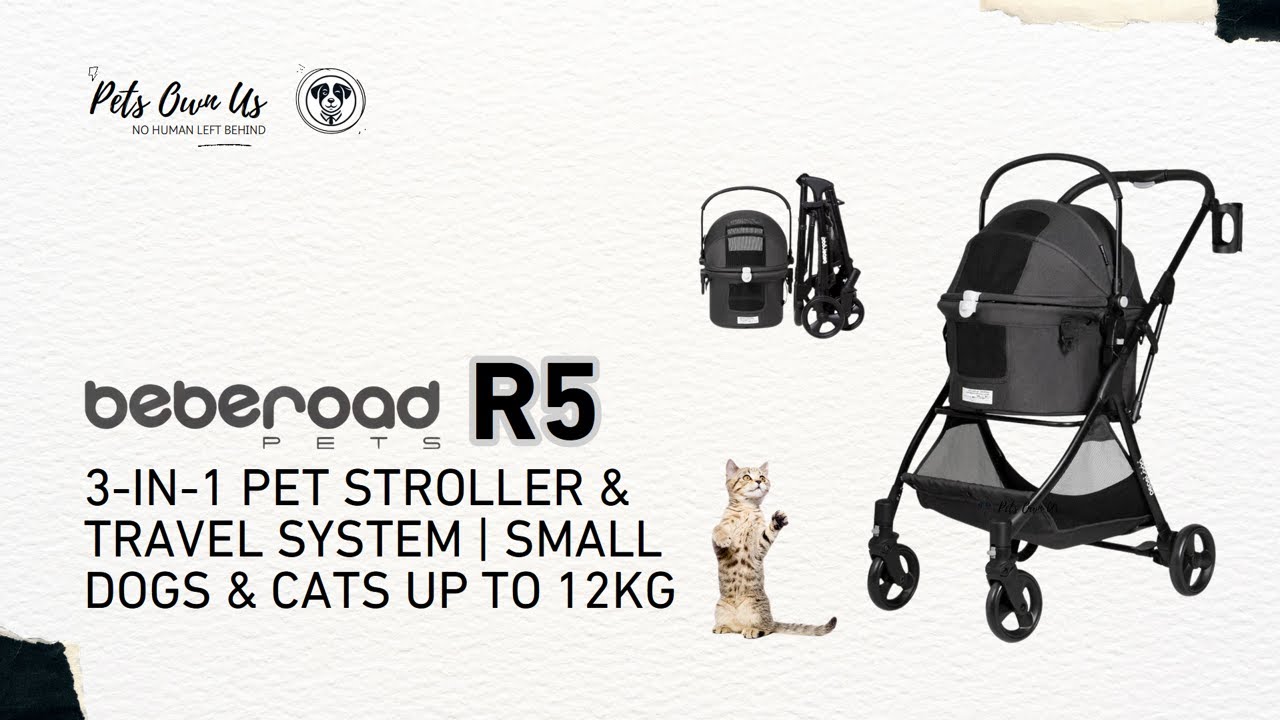Beberoad R5 | 3-in-1 Pet Stroller & Travel System | Small