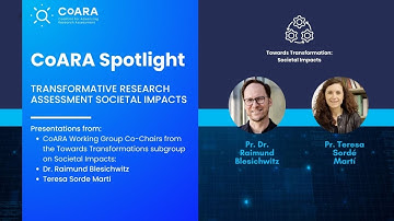 CoARA Spotlight: WG Towards Transformations Subgroup for Societal Impacts