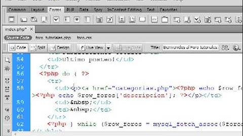 Tutoriales.com.do - Creando un foro en Dreamweaver con PHP y MySQL [parte 7]