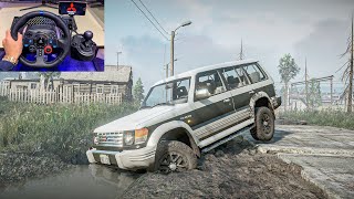 Snowrunner - Mitsubishi Pajero V6 Offroad | Logitech G29 Gameplay screenshot 3