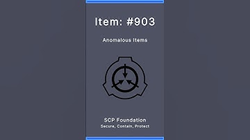 SCP Foundation | Anomalous Items | 903