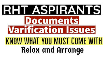 ASK YOUR DOUBTS | DOCUMENT VERIFICATION FOR RHT | Chinmay Sir @ExploringGoals
