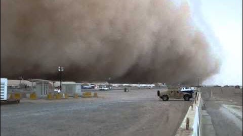 Kuwait SANDSTORM !!!! Camp Buehring 25Mar2011