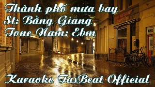 Karaoke Thành Phố Mưa Bay - Tone Nam | TAS BEAT