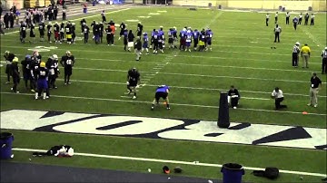 2013 BSN Collegiate Showcase RB/TE vs LB Routes and Blocking