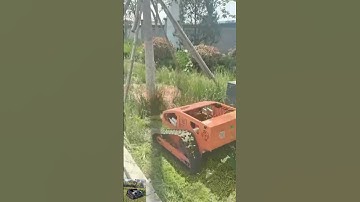 remote operated rubber track lawn mower made by Vigorun Tech, Vigorun radio control bush trimmer
