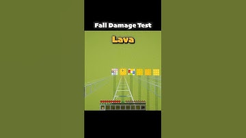 Minecraft Fall Damage Test