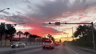 Impresionante atardecer en Miami #miami #florida #onlyindade #sky