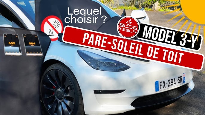 Ftchoice Pliable Compatible Toit Fenêtre Pare-soleil Pour Tesla Modèle Y  Toit Ouvrant Ombre Isolation Thermique Couverture modely argent