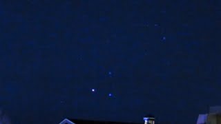 Rotating triangle formation of orbs 