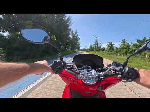 Motorbike ride on Ban Krut beach