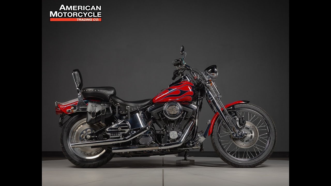 Harley-Davidson FLSTS 1:10 白赤 ① Maistno Harley Davidson Heritage Springer FLSTS Model Diecast