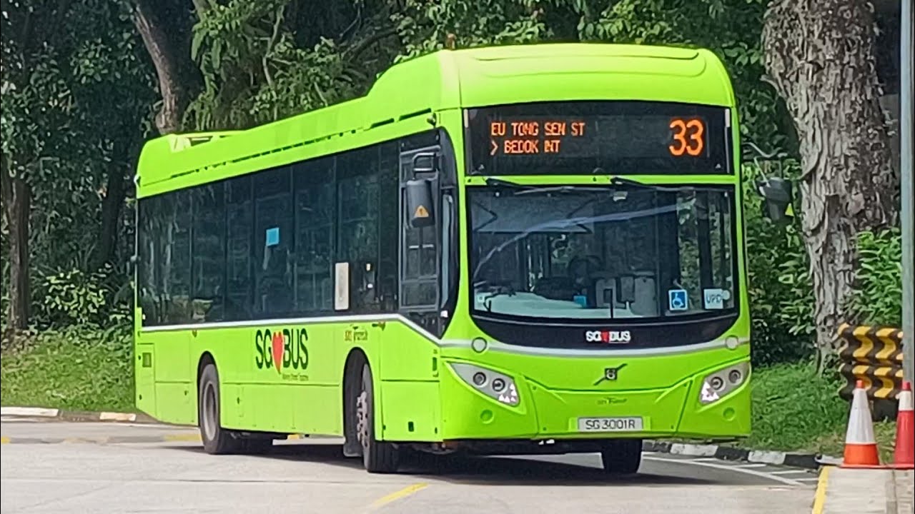 [全区間前面展望] SG3001R 33 - Volvo B5LH MCV Evora 車体 2018年式 Chai Chee → Bedok Bus Interchange (Part Two)