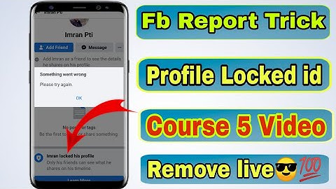 How to Report Fb Profile Locked Fake Account | Facebook Fake id report | 5th video fb course
