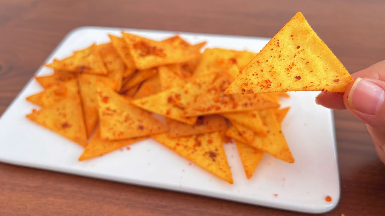 *免油炸*自制香脆玉米片｜多力多滋