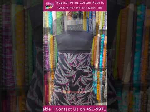 Tropical Printed Fabric | Fabric Draping | Cotton Fabric |