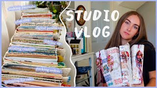 studio vlog ✿ making journals, packing orders, creating content