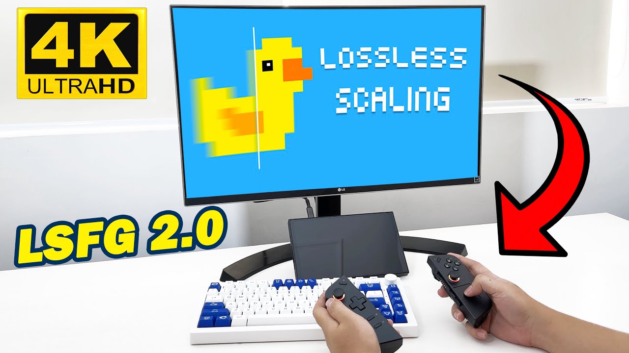 LEGION GO: Lossless Scaling LSFG 2.0 Test on External Monitor. [4K ...