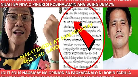 LOLIT SOLIS nagtatalak muli ROBIN PADILLA napagdis...
