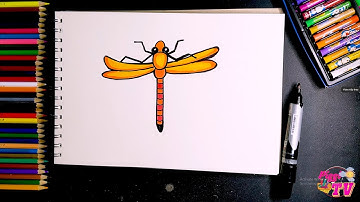 Hướng Dẫn Vẽ tranh Con Chuồn Chuồn Đơn Giản | How To Draw A Dragonfly | Vẽ động vật, vẽ chuồn chuồn