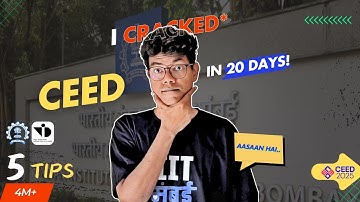 How I prepared for CEED/NID in JUST 20 DAYS | 5 IMPORTANT Tips | IDC IIT Bombay | Sumit.